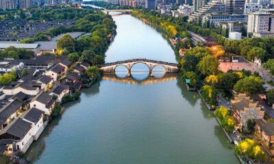 Worlds Oldest and Longest man made river Beijing Hangzhou Grand Canal Open to Tourists in North Chinas Cangzhou Downtown Section