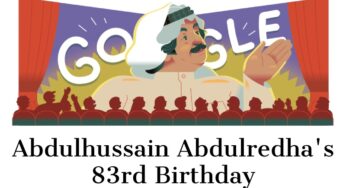 Google Doodle celebrates the 83rd birthday of an iconic Kuwaiti actor Abdulhussain Abdulredha