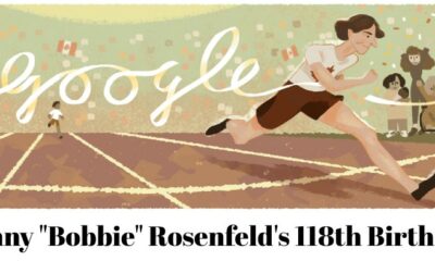 Fanny Bobbie Rosenfeld 118th Birthday Google Doodle