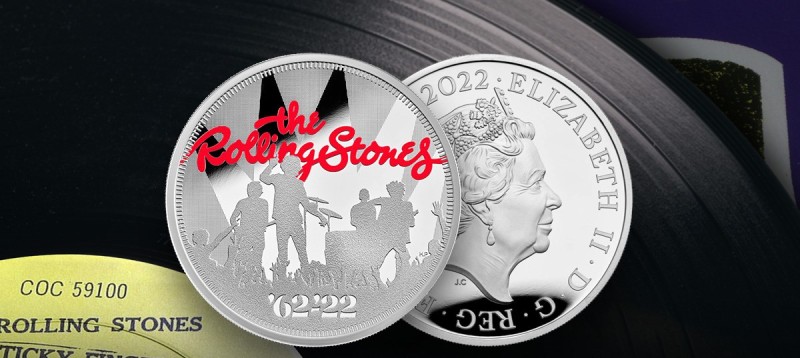 The Royal Mint with UK collectible coin honors the Rolling Stones for its 60th anniversary