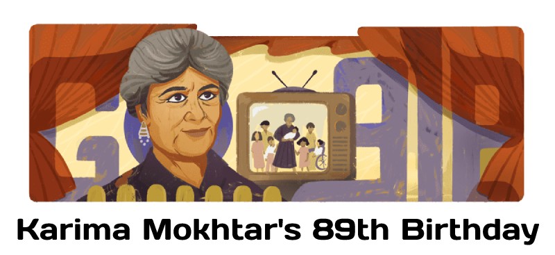 Karima Mokhtar 89th Birthday Google Doodle