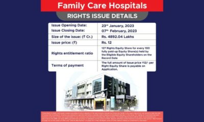 Rights Issue of Shares Declared by Family Care Hospitals Limited