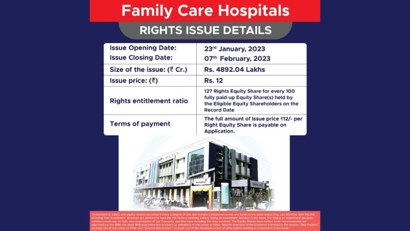 Rights Issue of Shares Declared by Family Care Hospitals Limited