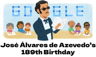 Jose Alvares de Azevedo 189th Birthday Google Doodle