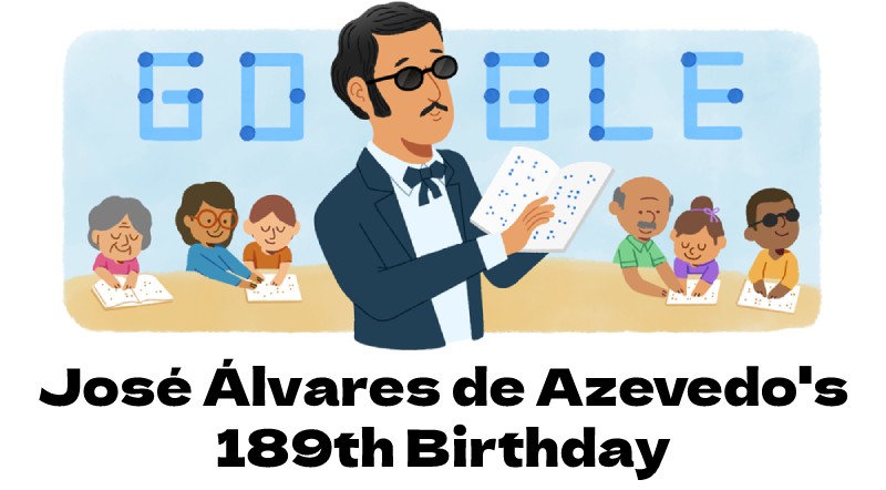 Jose Alvares de Azevedo 189th Birthday Google Doodle