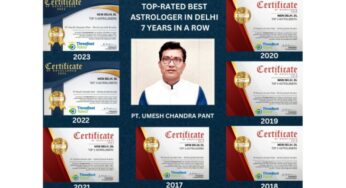 Astrologer Pt Umesh Chandra Pant Founder of PavitraJyotish has been Receiving the Best Astrologer Award of Delhi for the Last 7 Years