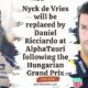 Nyck de Vries will be replaced by Daniel Ricciardo at AlphaTauri following the Hungarian Grand Prix