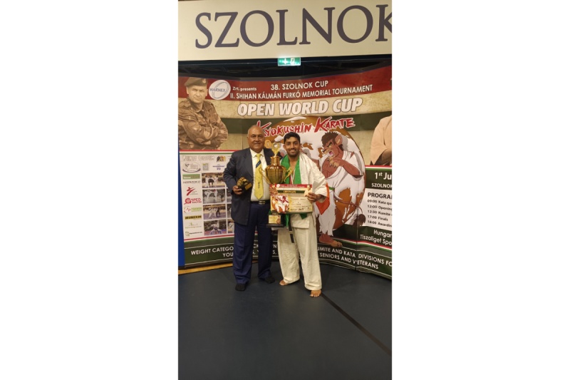 Shyamantak Ganguly First Indian to win a position( 3rd place) in Full Contact Karate open world cup in the adult Kumite Category