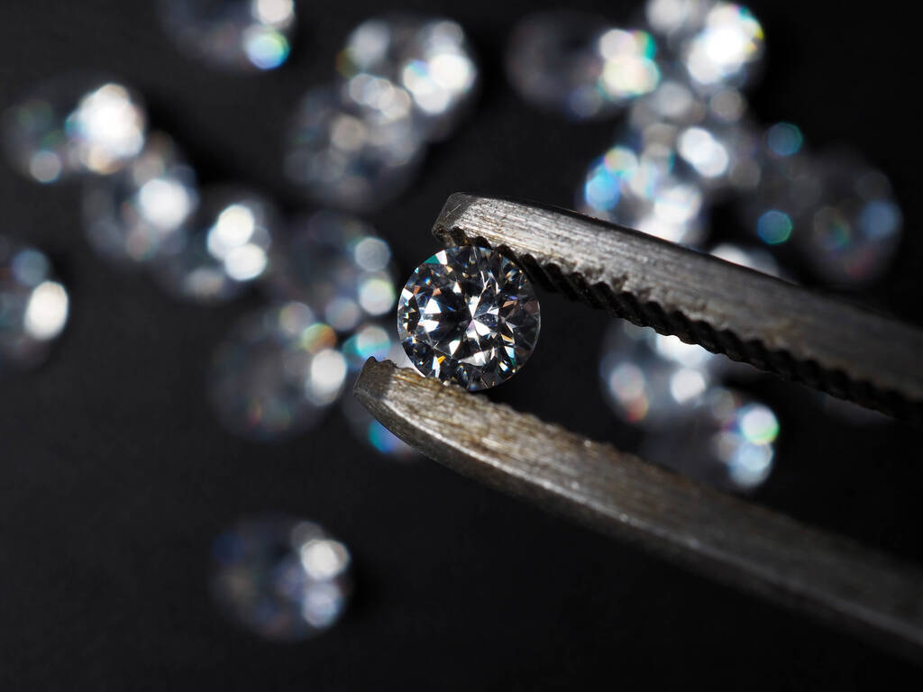 Close up shoot of shiny diamonds