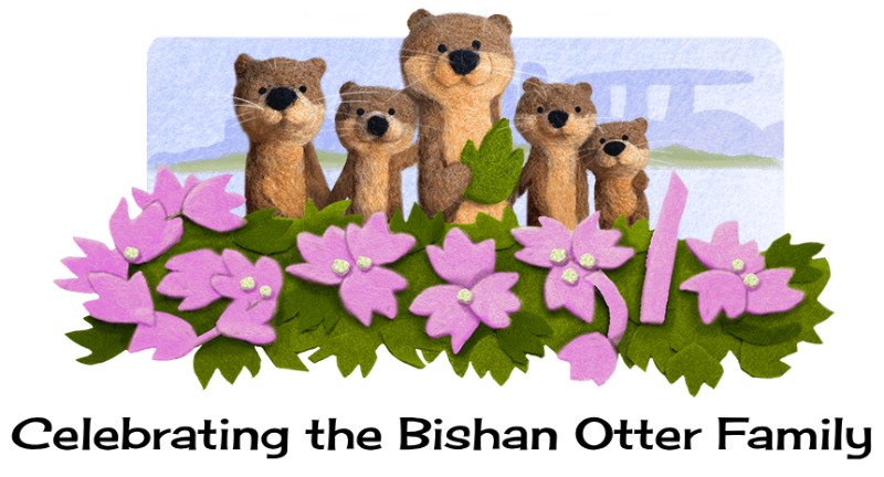 Interesting Facts about the Bishan Otter Family, a Family of Smooth coated Otters Google Doodle