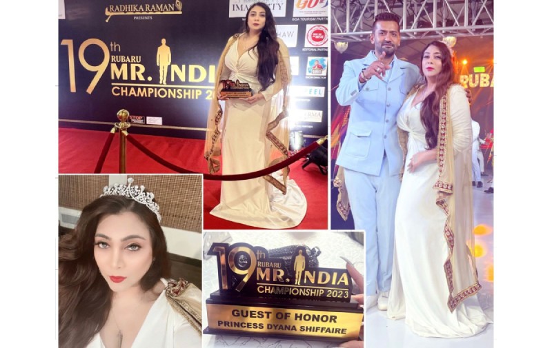 Princess Dyana Shiffaire Attends 19th Rubaru Mr.India 2023 As Guest of Honor