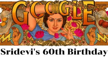 Sridevi: Google Doodle Celebrates the 60th Birthday of Indian Actress