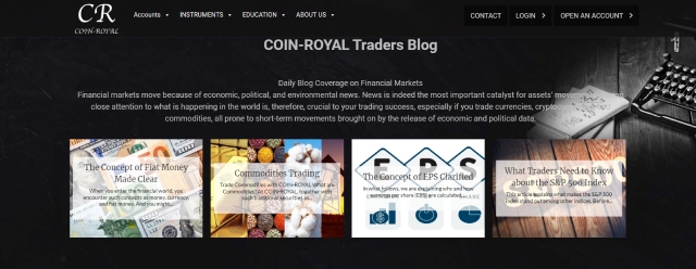 What Information Does the Traders Blog Provide on COIN ROYAL