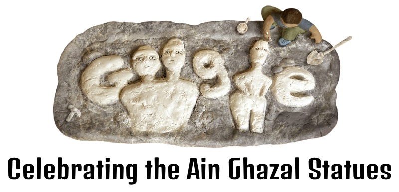 Celebrating the Ain Ghazal Statues Google Doodle