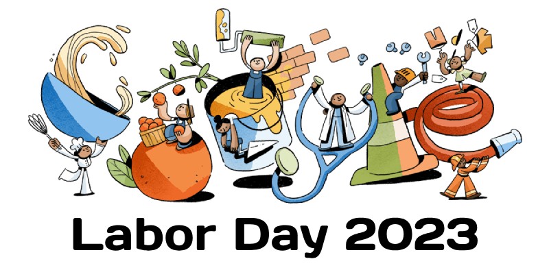 Labor Day 2023 Google Doodle