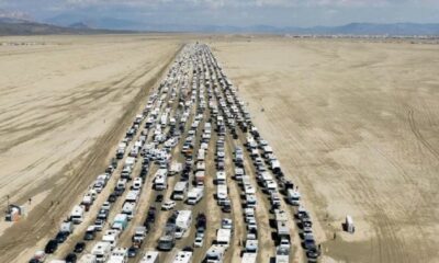 Reopening of the Burning Man festival road allows many to flee the mud trap