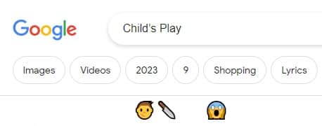 Google Halloween search 2023 Childs Play