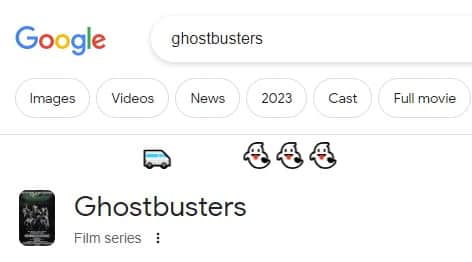 Google Halloween search 2023 Ghostbusters