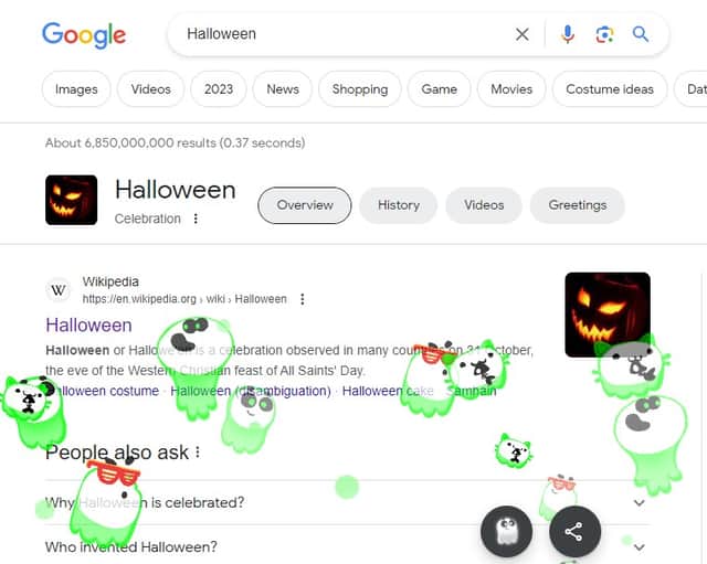 Google Halloween search 2023