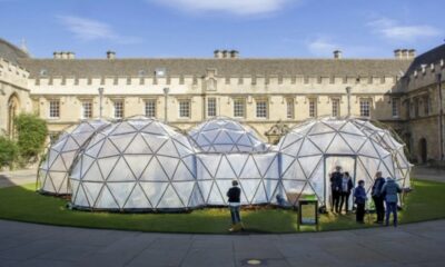 Pollution Pods, a display at St. John's College meant to raise environmental awareness