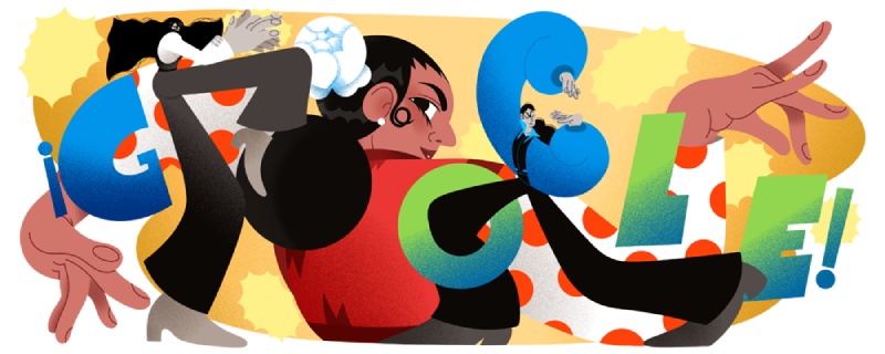 Carmen Amaya 110th Birthday Google Doodle