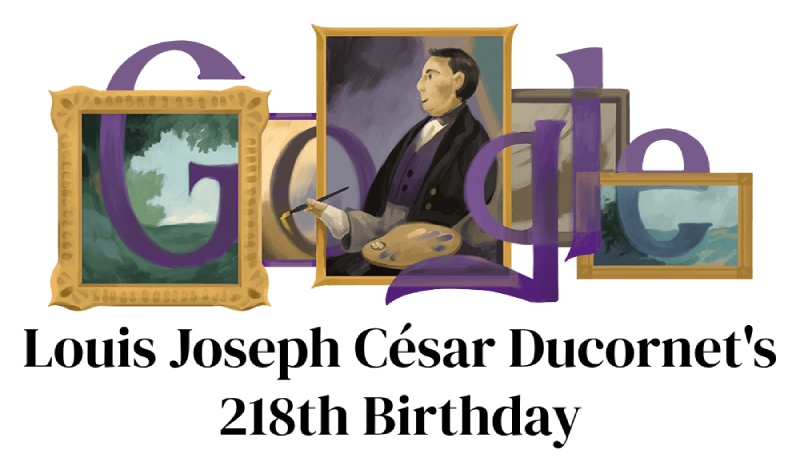 Louis Joseph César Ducornet 218th Birthday Google Doodle