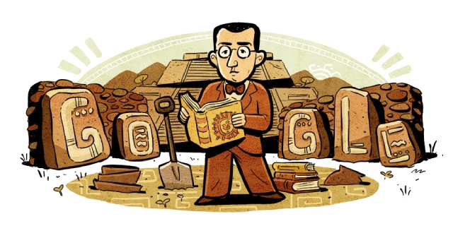 Alfonso Caso 128th Birthday Google Doodle