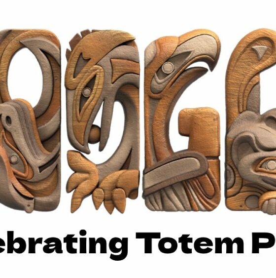 Celebrating Totem Poles Google Doodle