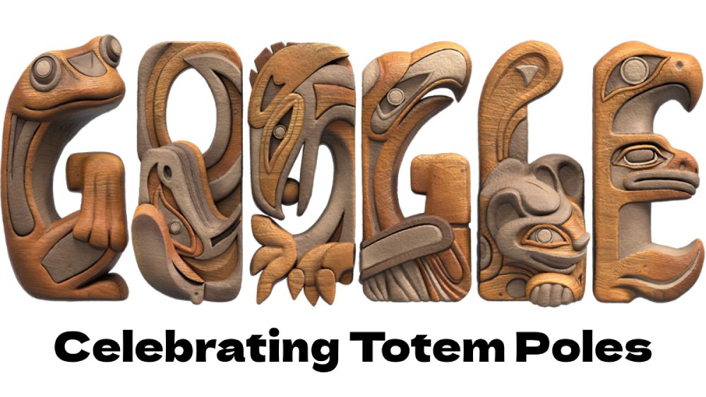 Celebrating Totem Poles Google Doodle
