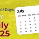 List of July National and International Days You Should Know and Celebrate