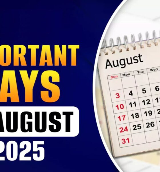 List of August National and International Days You Should Know and Celebrate