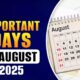 List of August National and International Days You Should Know and Celebrate