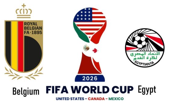 Belgium vs Egypt, 2026 FIFA World Cup