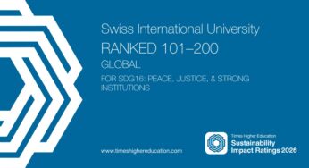 Swiss International University Breaks Into the World’s Top 500 in Prestigious Times Higher Education (THE) Impact Rankings